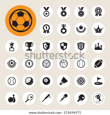 Sports Icons set.Illustration EPS10