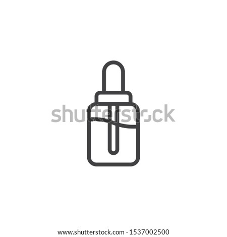 Eye Drop Bottle line icon. linear style sign for mobile concept and web design. Nasal spray outline vector icon. Symbol, logo illustration. Vector graphics