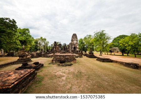 Sukhothai ,The Pagoda at Wat Phra Phai Luang temple,One of the famous temple in Sukhothai,Temple in Sukhothai Historical Park, Sukhothai Province,Thailand. world heritage