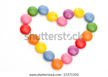Colored candy heart