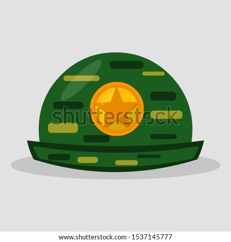 military helmet for military equipment isolated vector illustration