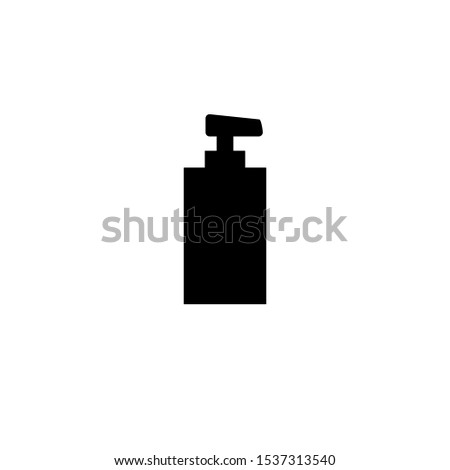 Plastic soap bottle icon. Cosmetic symbol