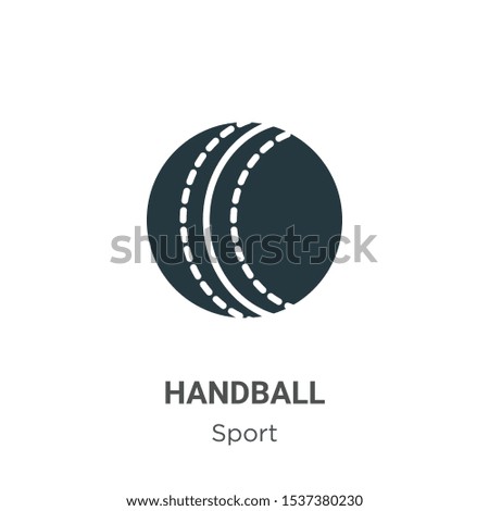 Handball vector icon on white background. Flat vector handball icon symbol sign from modern sport collection for mobile concept and web apps design.