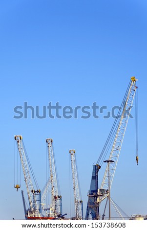 crane at work in the port