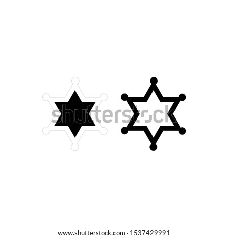 Illustration simple sheriff stars logo vector for sheriff