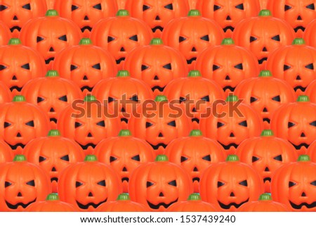 Pumpkin repeat for Halloween day cute vector background.