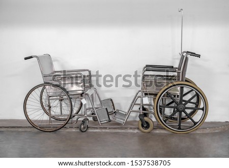 Wheelchair in the hospital for patient sit