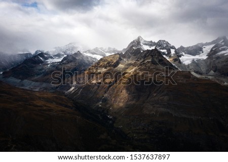 Switzerland Alps snow mountain view