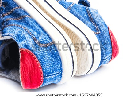beautiful stylish footwear for sports on a white background
