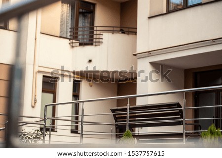 Stainless steel metal railings outdoor modern buildings