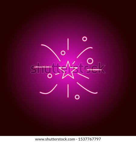 American, star, fireworks, icon. Modern American USA vector icon - neon vector. Can be used for web, mobile