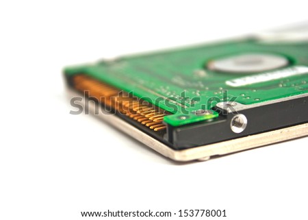 The Computer Hard Drive on white background 