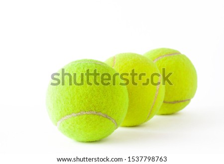 TENNIS BALLS ON WHITE BACKGROUND Royalty-Free Stock Photo #1537798763