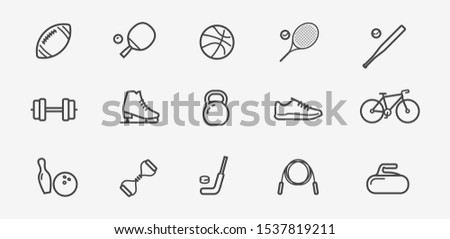 Sport icon set. Fitness, workout, gym symbol. Vector illustration