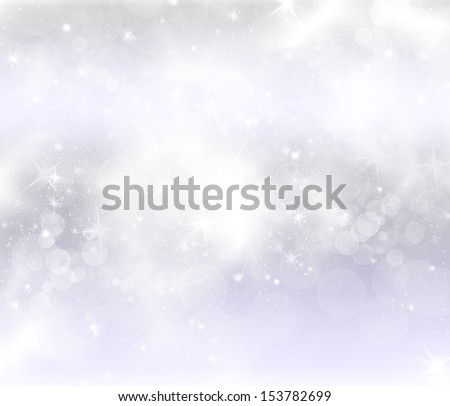 Abstract  silver Christmas background with white snowflakes 