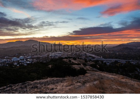 Sunrise over Mount Diablo and the East Bay