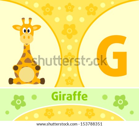 The English alphabet with Giraffe
