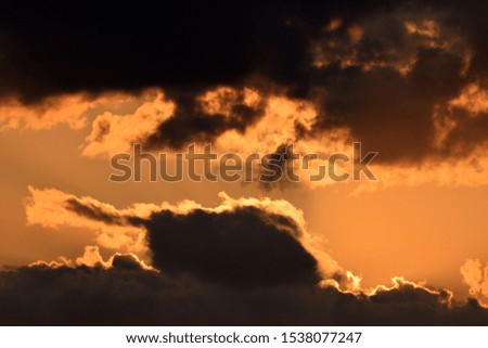 Close up of a dramatic sunset