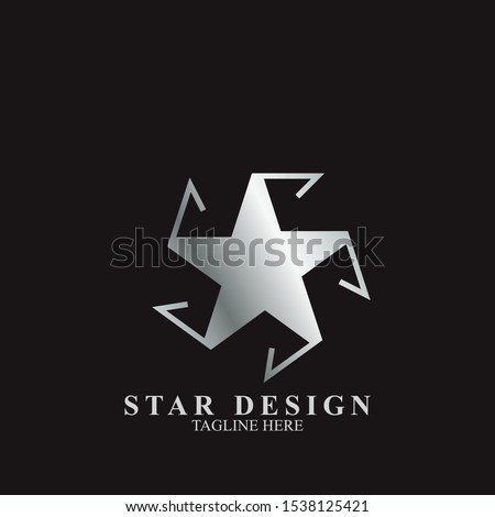 Abstract logo star design. Icon star vector template