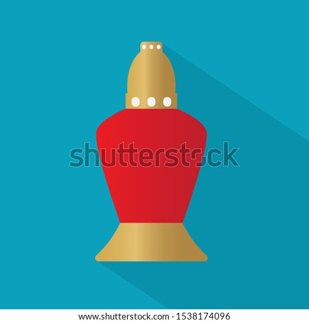 cemetery candle, All Saints' Day lantern- vector illustration