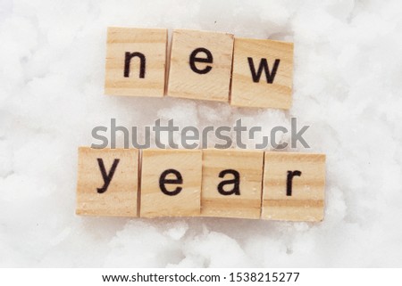 plate with the words new year on a white background