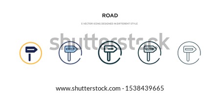 road icon in different style vector illustration. two colored and black road vector icons designed in filled, outline, line and stroke style can be used for web, mobile, ui