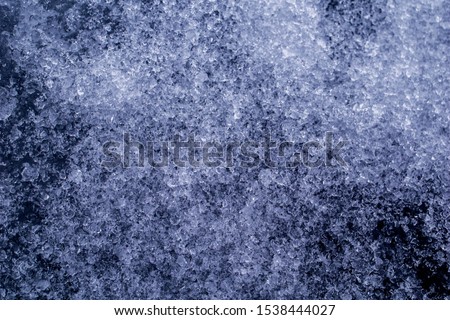 close-up of snow and frost texture