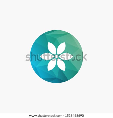 simple flower icon to be used for web print and mobile application