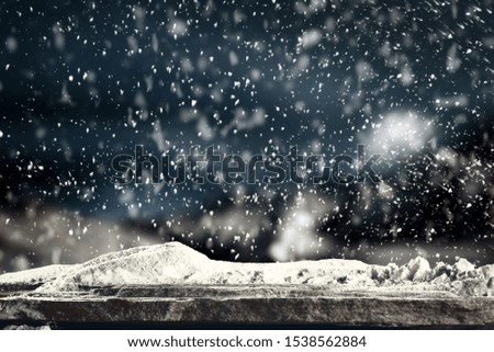Winter background of free space for your decoration and snowflakes. Christmas time and cold day. 