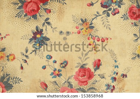 vintage floral fabric Royalty-Free Stock Photo #153858968