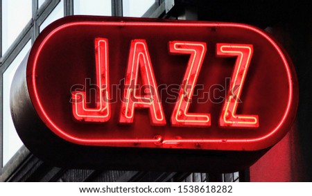 Neon Sign of the Word Jazz