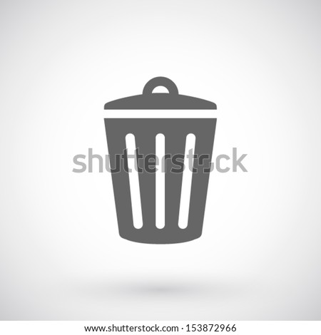 Trash can icon Royalty-Free Stock Photo #153872966