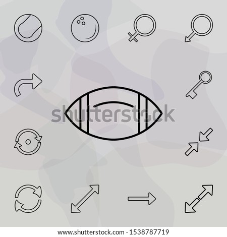 rugby ball icon. Universal set of web for website design and development, app development