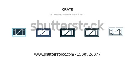 crate icon in different style vector illustration. two colored and black crate vector icons designed in filled, outline, line and stroke style can be used for web, mobile, ui