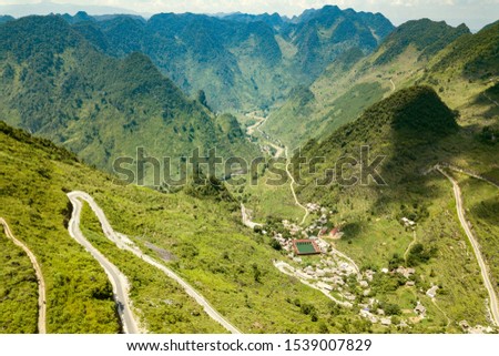 The stunning mountain landscape at Ha Giang in the northern Viet Nam.