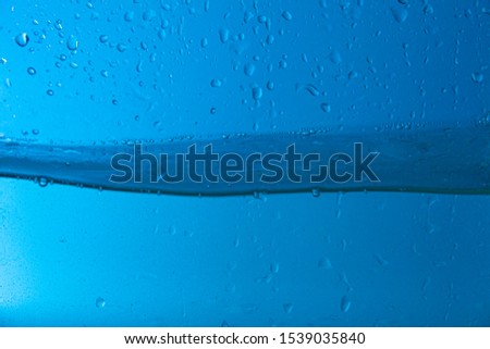 water splash with reflection, isolated on white background.