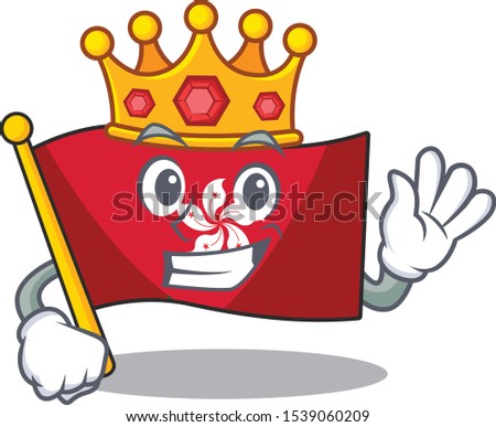 King flag hongkong on the with mascot