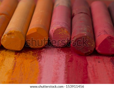 colorful artistic crayons