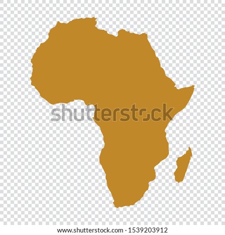 map of Africa on transparent background Royalty-Free Stock Photo #1539203912