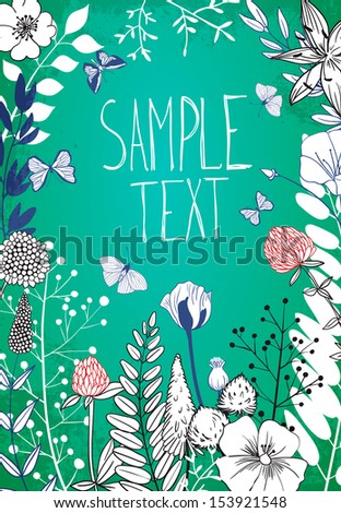 Bright background with field flowers