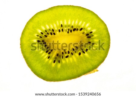 kiwi fruit on white background for design and advertising