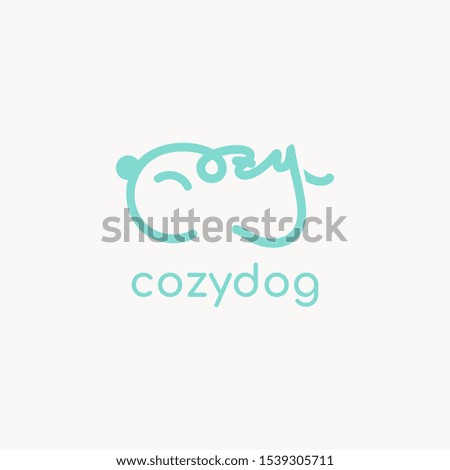 cozy dog logo design unique