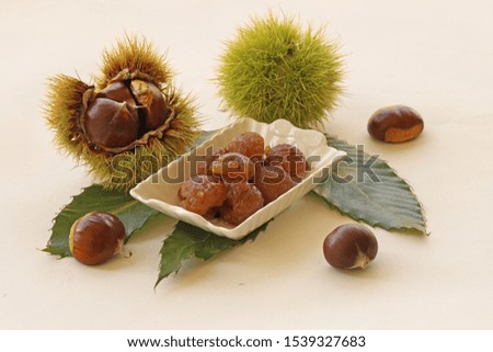 natural chestnut and chestnut sugar.
