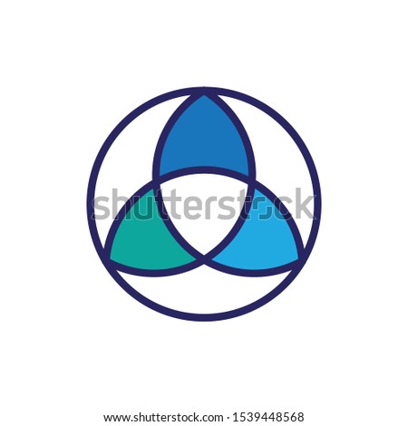 logo circle line bright color 