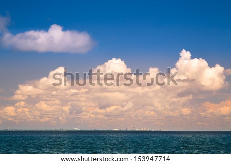 Cloudscape over ocean scene