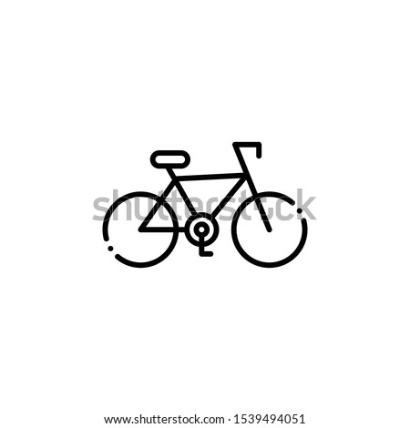 Cycle outline icon. travel and tourism Illustration style.
