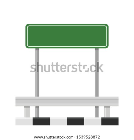 Road side vector. wallpaper. free space for text. copy space. Road fence.