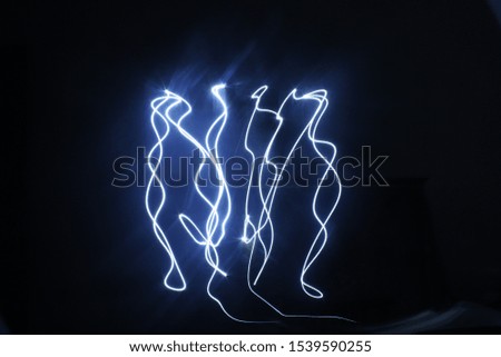 long exposure image with dslr and phone flash