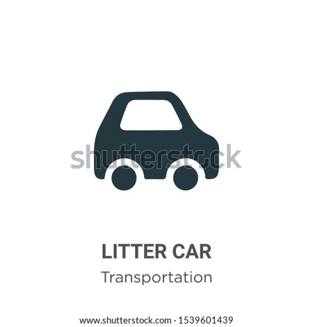 Litter car vector icon on white background. Flat vector litter car icon symbol sign from modern transportation collection for mobile concept and web apps design.