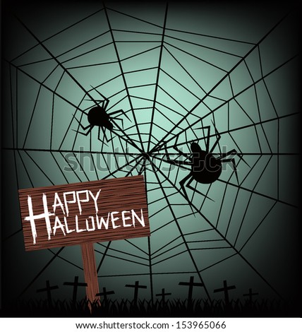 spider. Halloween vector illustration.